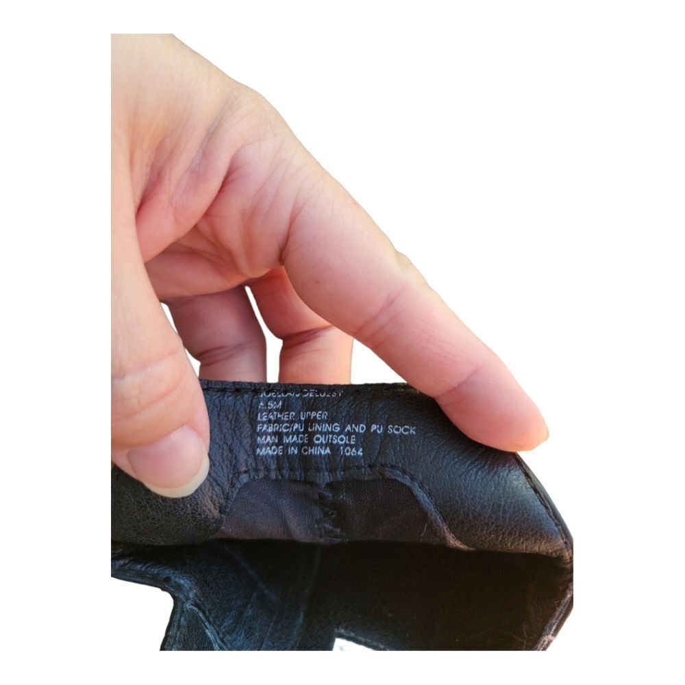 Steve Madden Black Menswear Inspired Joelle Leather Booties Size 6.5 - Picture 5 of 5